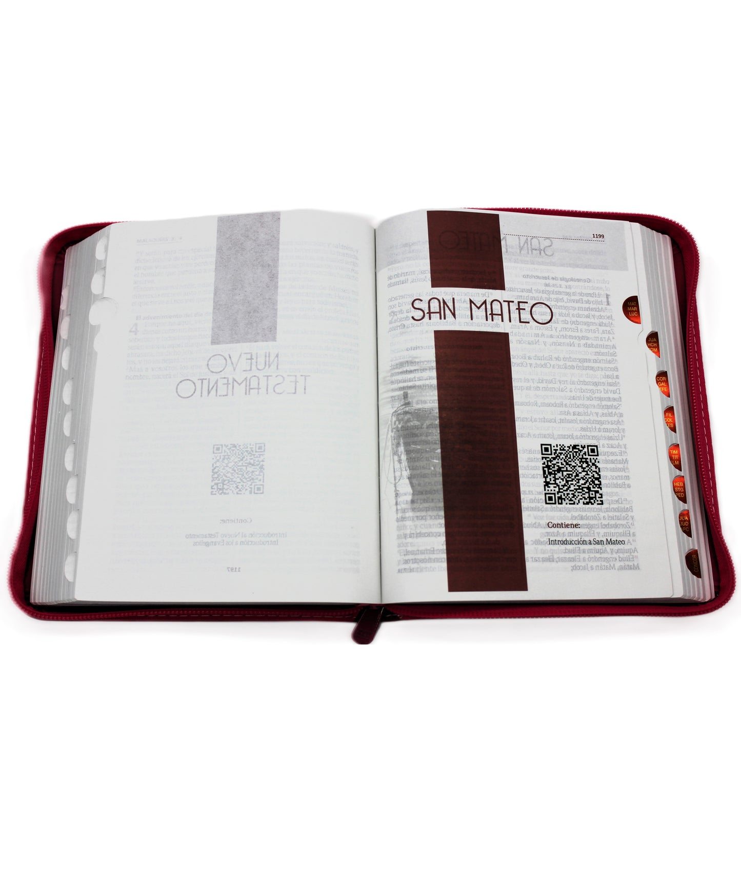 Biblia Reina Valera 1960 Letra Grande Tamano Manual con Cierre y Indice-Fuscia