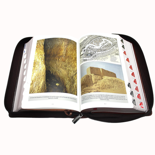 Biblia Letra Gigante Tamano Manual Con Cierre, Indice en color 2 Tonos 14 puntos