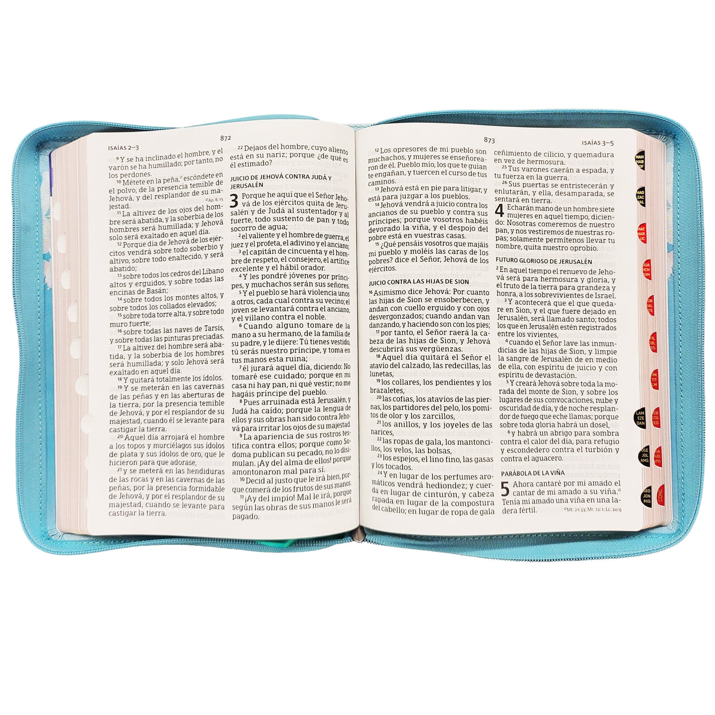 Biblia Letra Super Gigante en Español con Cierre Indice Floral