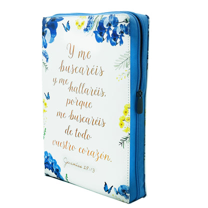 Biblia de Estudio Reina Valera 1960 Arco Iris color Blanco con Flores