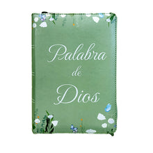 Biblia para Mujer Reina Valera 1960 Letra Grande Tamano Personal con Cierre, Indice Color Olivo floreado Edicion Especial "Palabra de Dios"