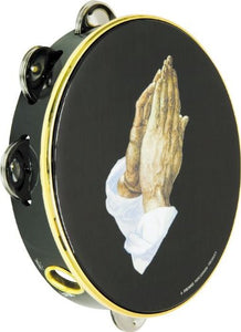 Praise Tambourine - Praying Hand, 8"