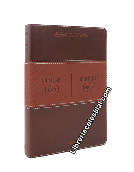Biblia Bilingue RVR 1977 , Vino/Bibla bilingual Bible NKJV, Wine Red