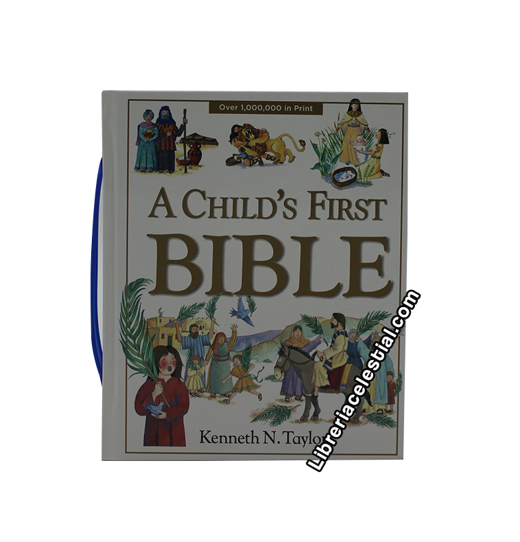 A Childs first bible, White with blue handle