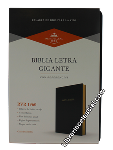 Biblia Letra Gigante Con Referencia Negro