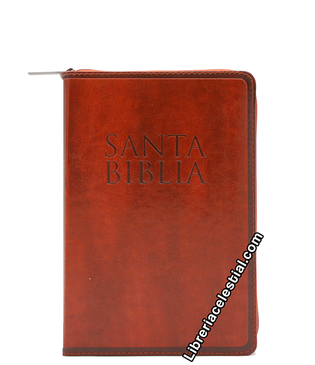 Biblia Tamano Manual Letra Grande con Cierre, Cafe
