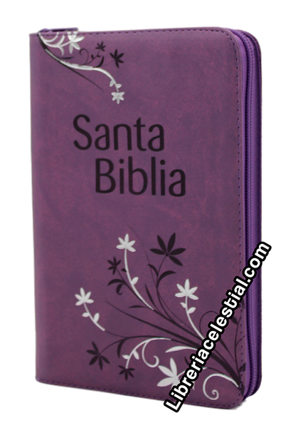 Biblia Tamano Manual Letra Grande con Cierre, Morado