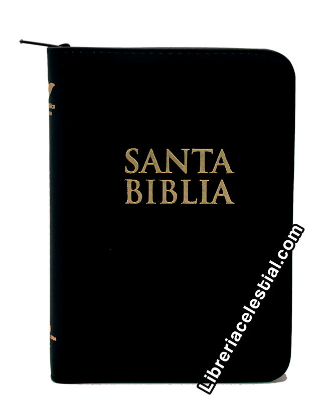 Biblia Tamano Compacta Letra Grande con Cierre, Negro