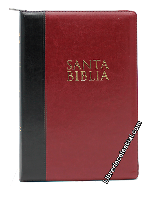 Biblia Letra Super Gigante Con Cierre, Negro con borgona