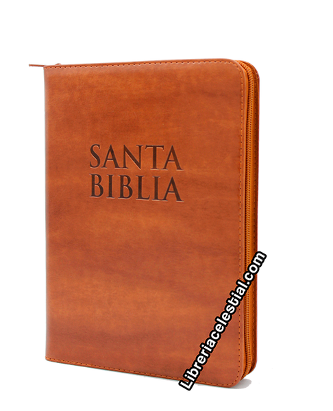 Biblia Letra Gigante Con Cierre, Cafe