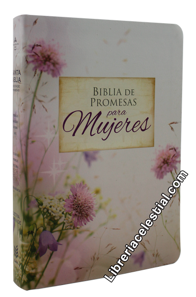 Biblia de Promesas Letra Grande, Blanco/Floral